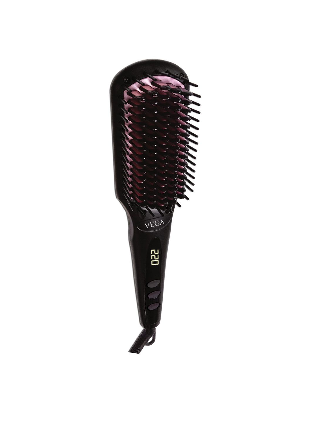 VEGA VHSB-04 Black Shine Hair Straightening Brush With Ionic Technology Price in India