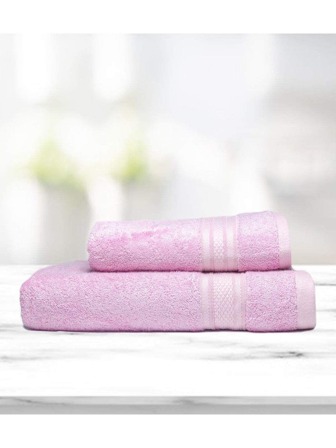 Kawach Pink Antimicrobial Soft Bamboo Towel Set Price in India