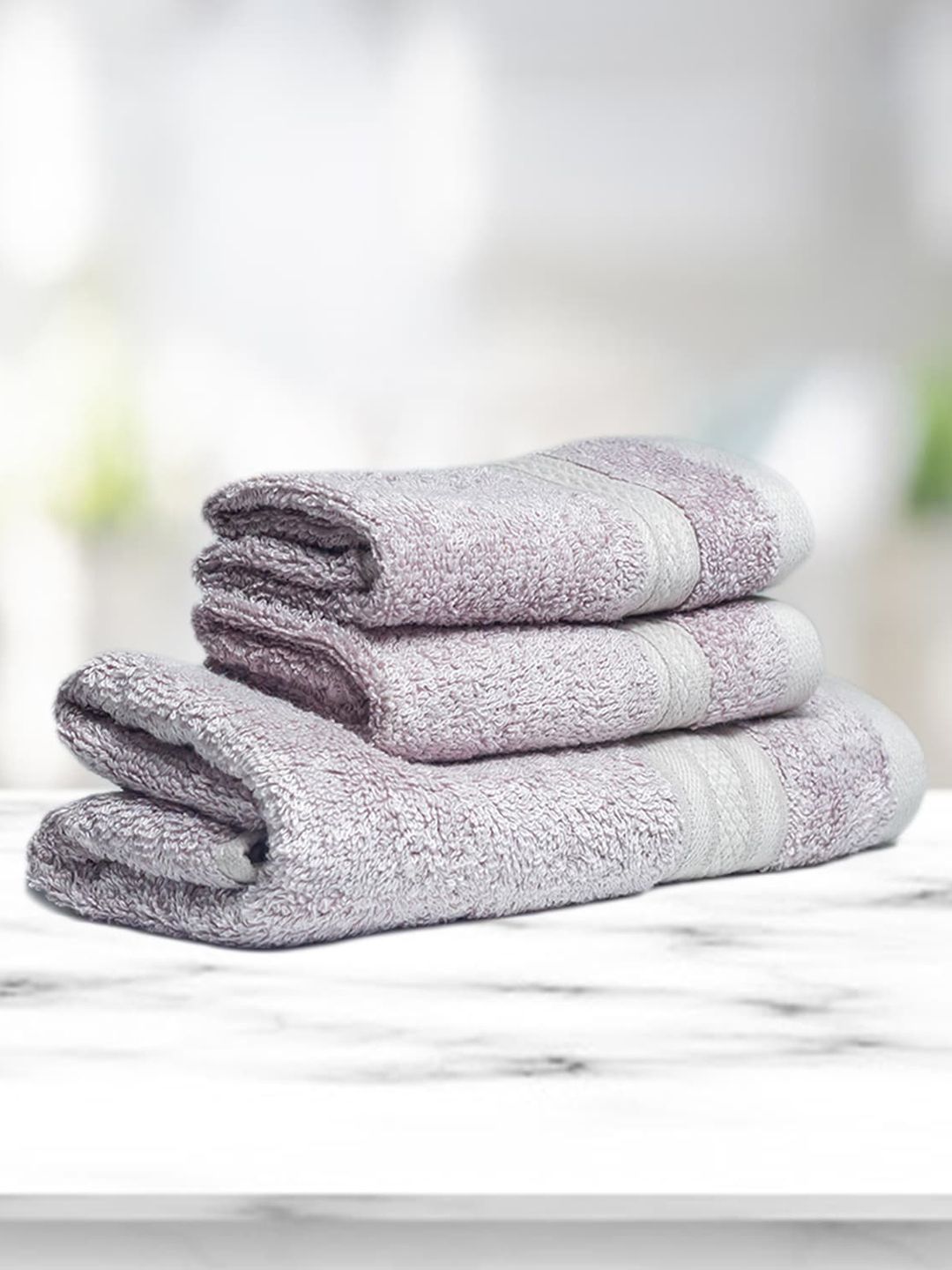 Kawach Grey Solid Antimicrobial 550GSM Towel Set Price in India