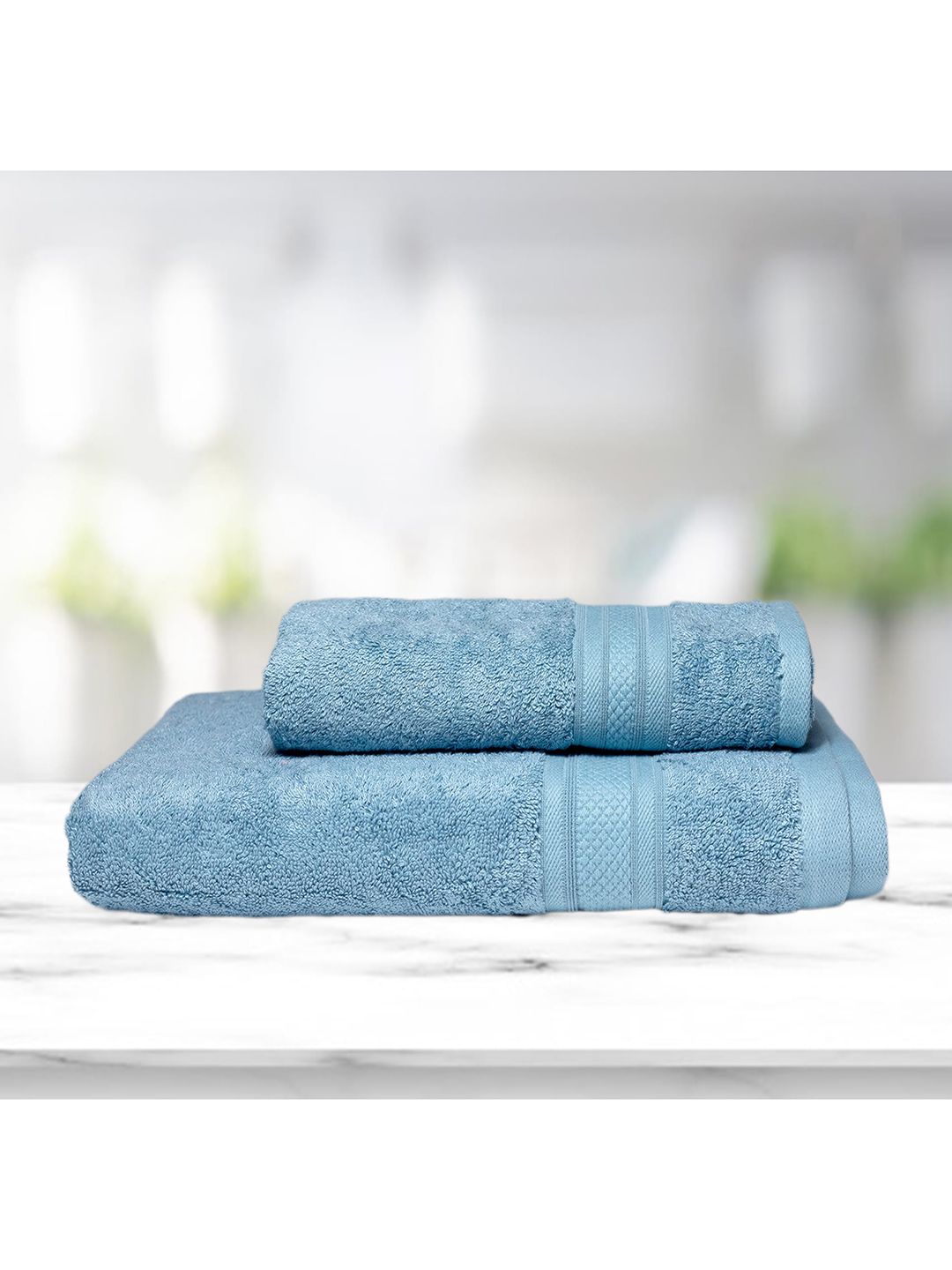 Kawach Blue Antimicrobial Soft Bamboo Towel Set Price in India
