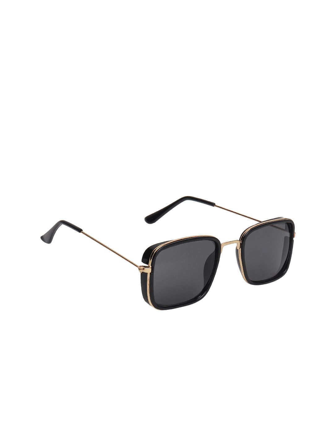 CRIBA Unisex Black Lens & Gold-Toned Square Sunglasses with UV Protected Lens CR_KS_PC_GLD Price in India