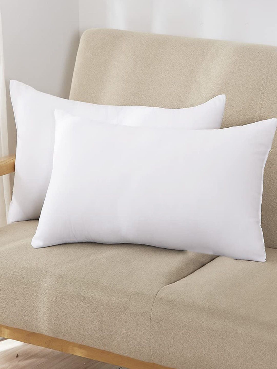 Divine Casa Set Of 2 White Solid Sleep Pillow Fillers Price in India