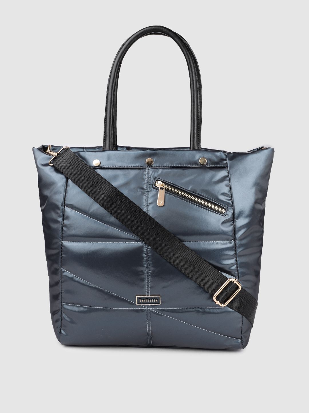 Van Heusen Blue Solid Shoulder Bag Price in India