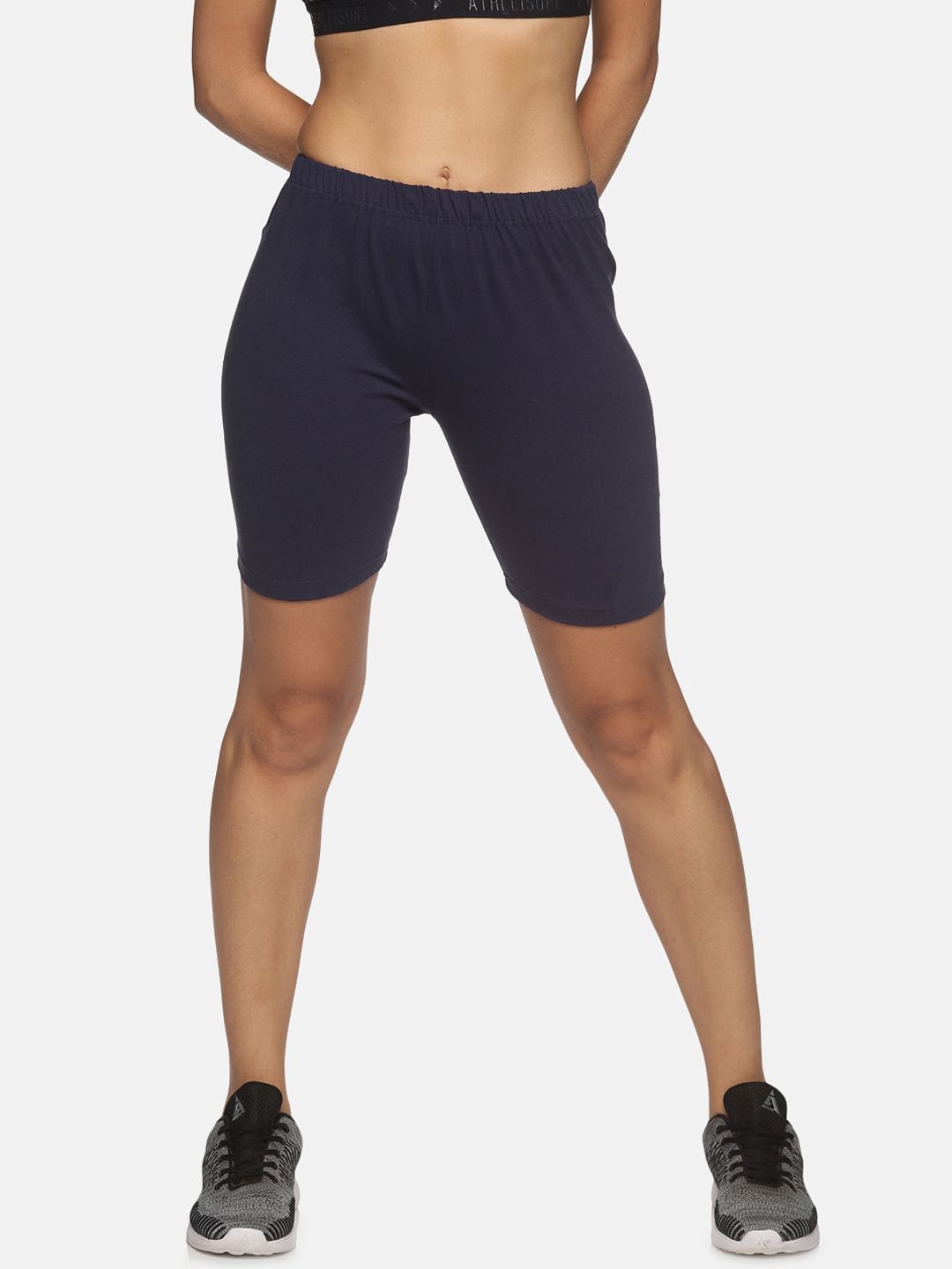 NOT YET by us Women Blue Slim Fit Outdoor Sports Shorts Price in India