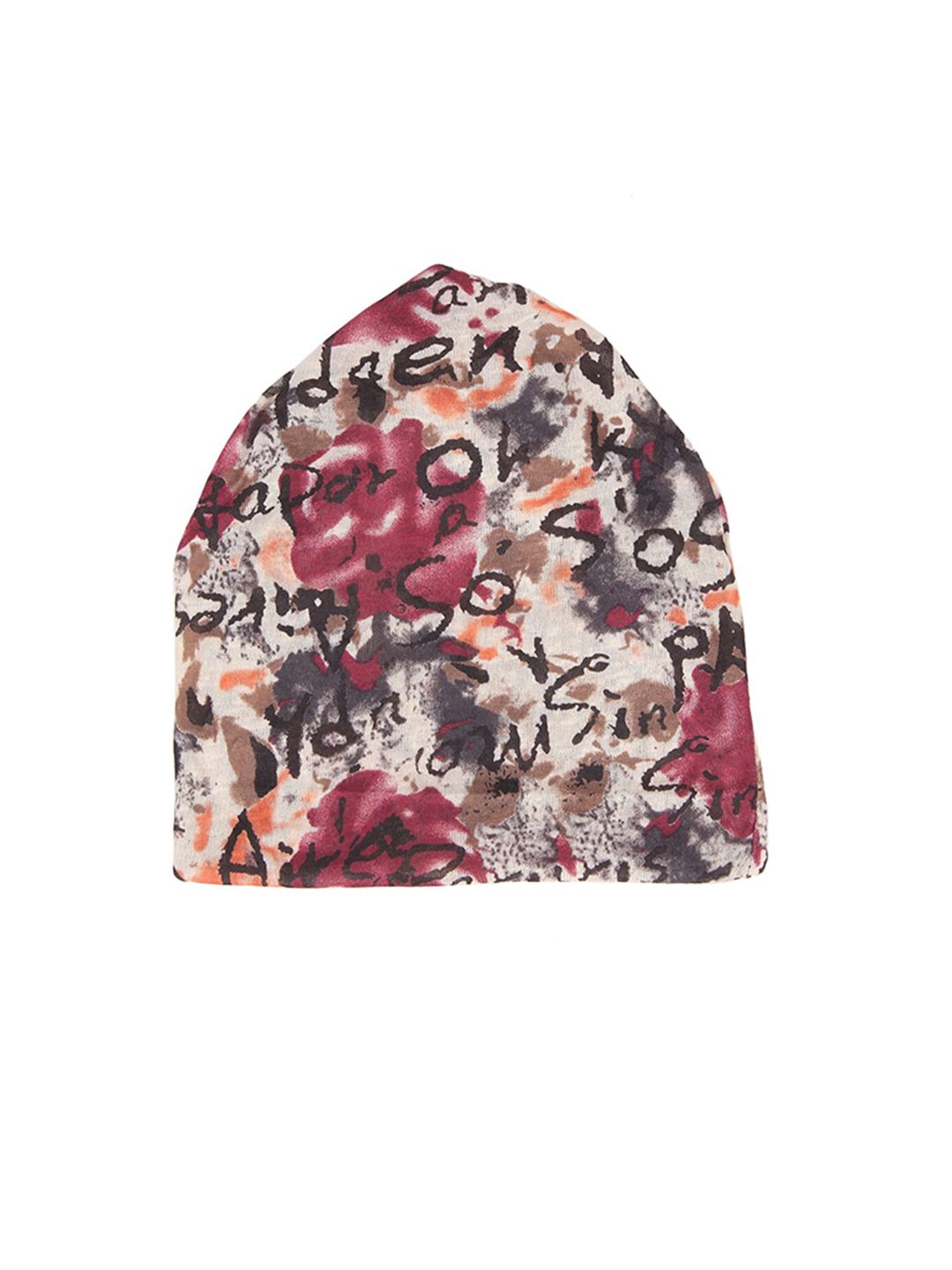 iSWEVEN Unisex White & Black Printed Beanie Price in India