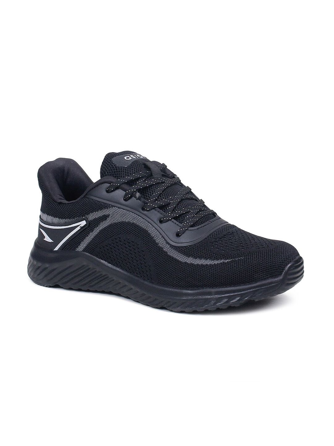 ASIAN Men Black Flyknit Running Mesh Sports Shoes