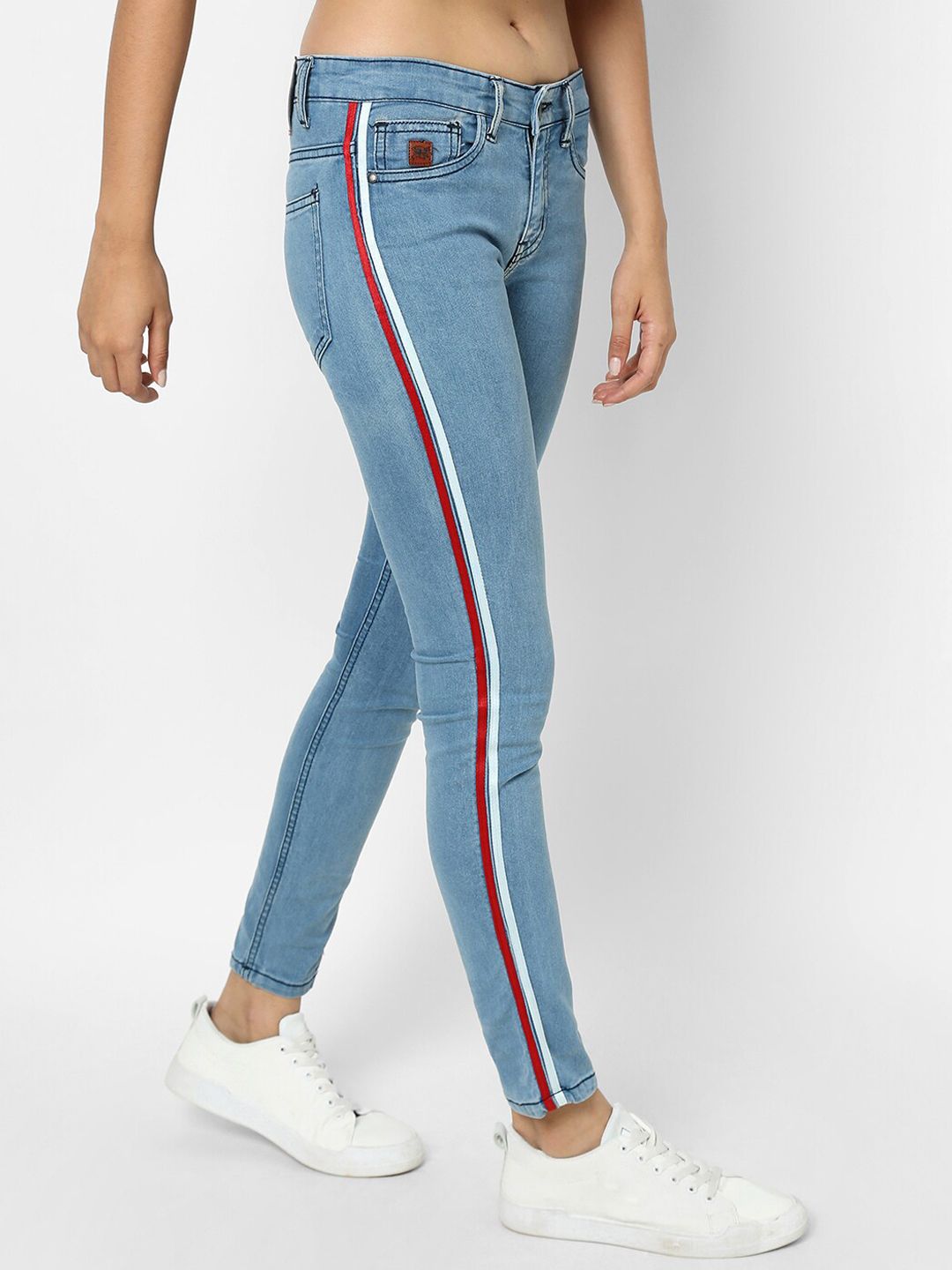 Campus Sutra Women Blue Super Slim Fit Stretchable Jeans Price in India