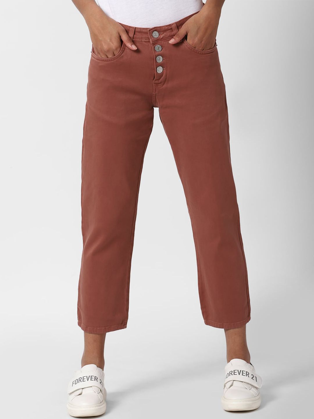 FOREVER 21 Women Maroon Mid-rise  Jeans Price in India