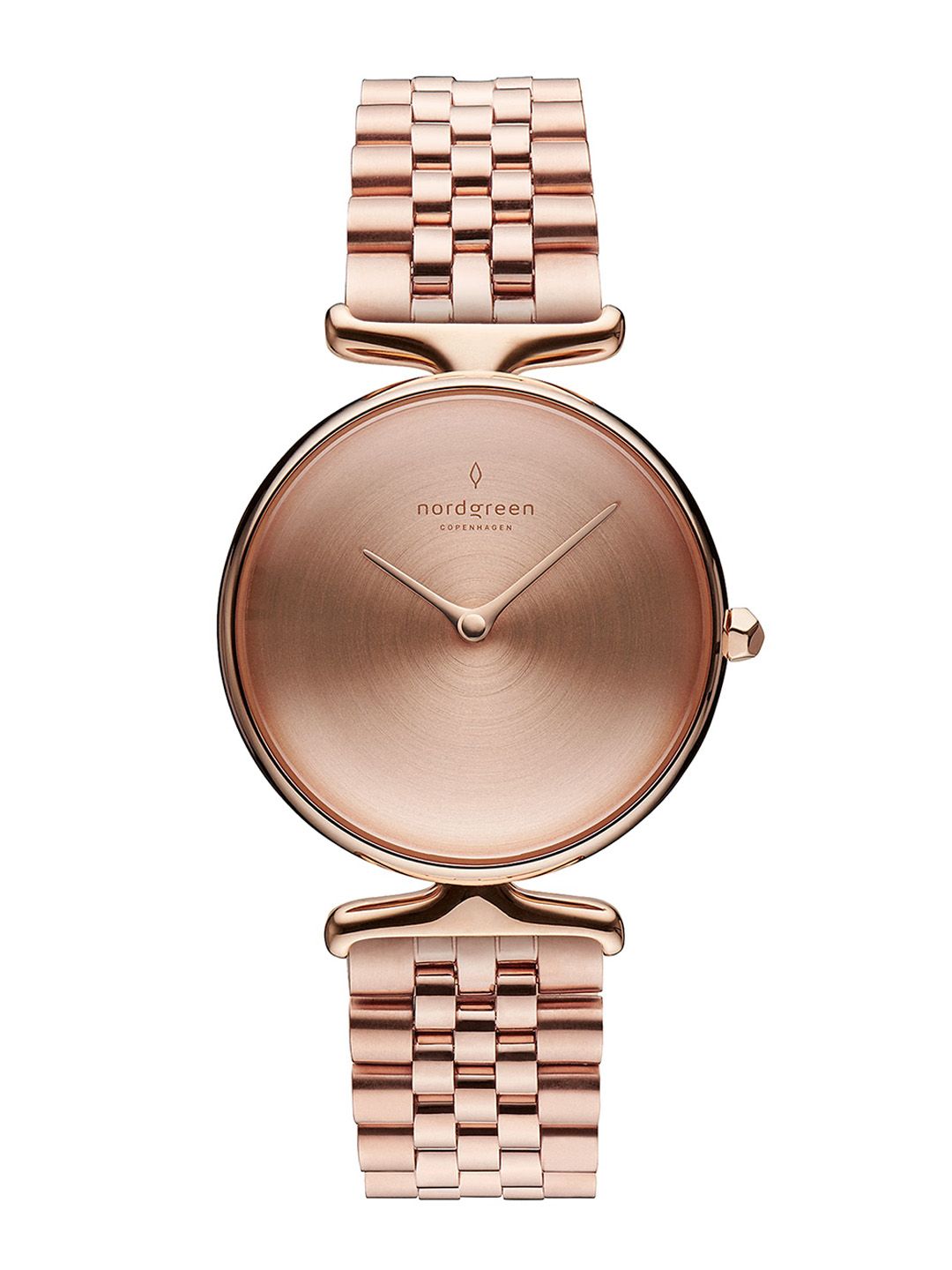 Nordgreen Women Rose Gold-Toned Embellished Dial & Rose Gold Toned Stainless Steel Bracelet Style Straps Watch Price in India