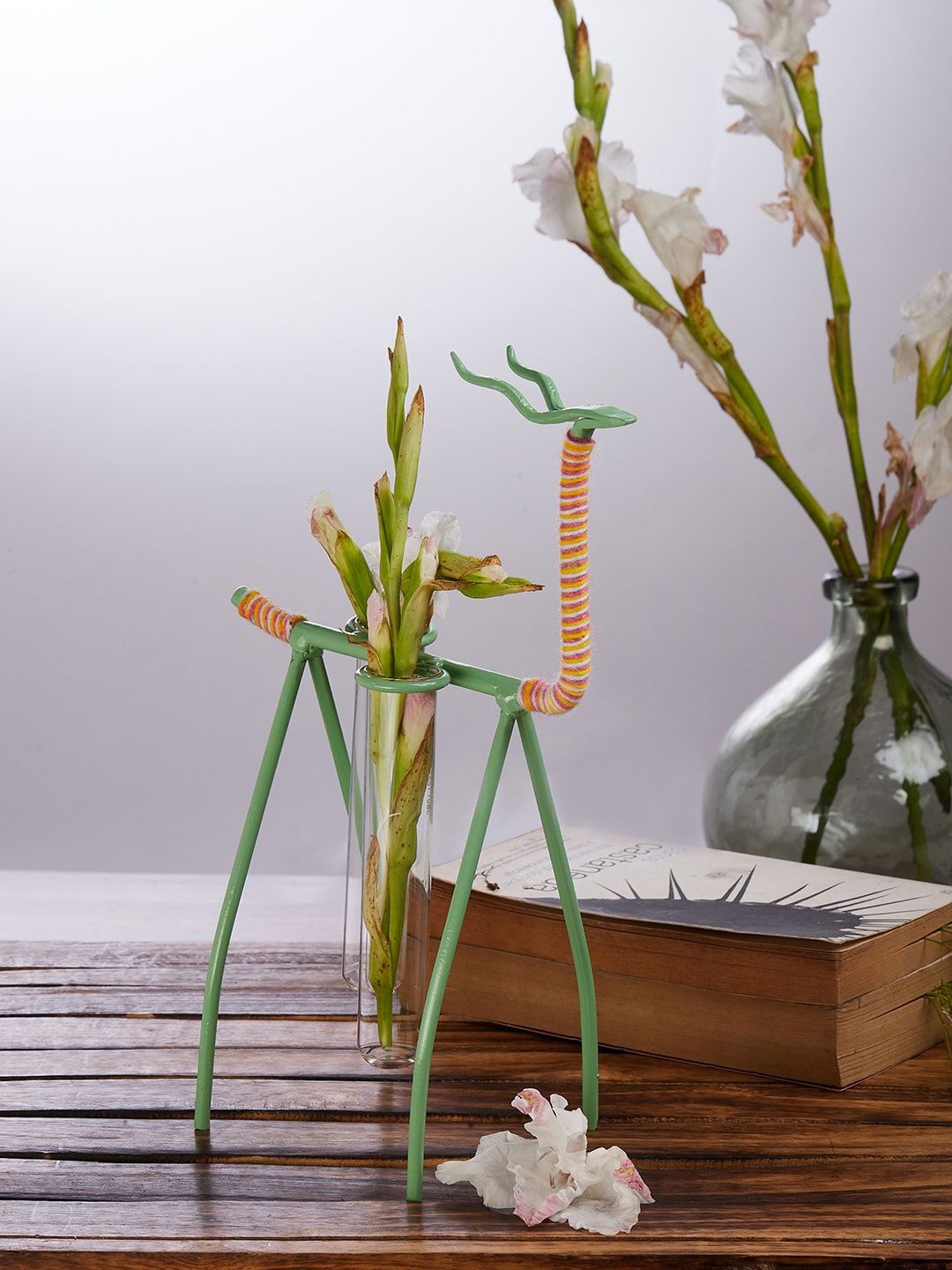 The Wishing Chair Green & Orange Hello Deery- Test Tube Plant Holder Price in India