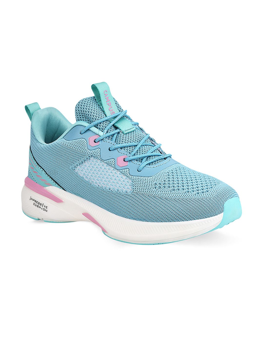 Campus Women Sea Green Mesh Running Marking Shoes