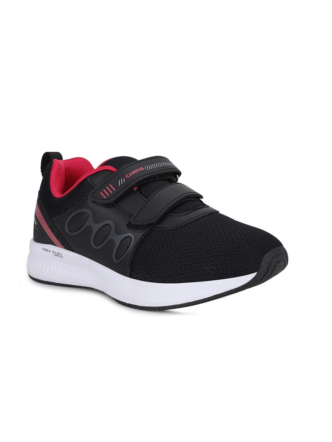 Campus Women Black Mesh Running Shoes Price in India