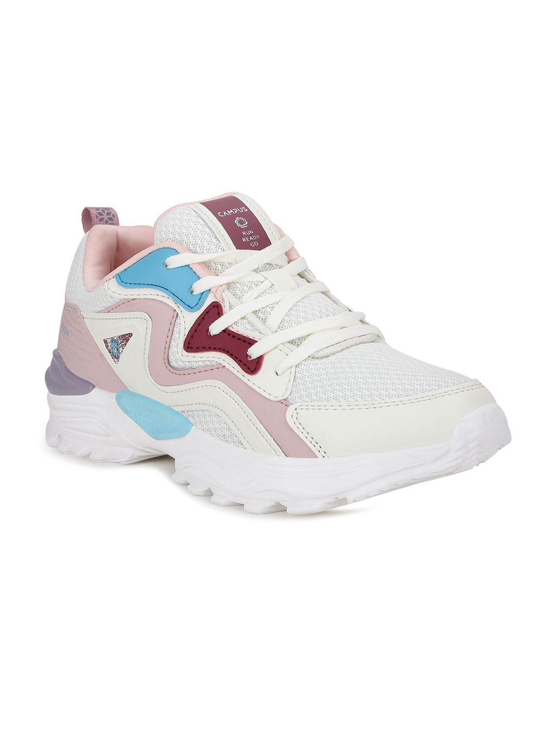 Campus Campus Women BIRDIE Off White Mesh Running Shoes