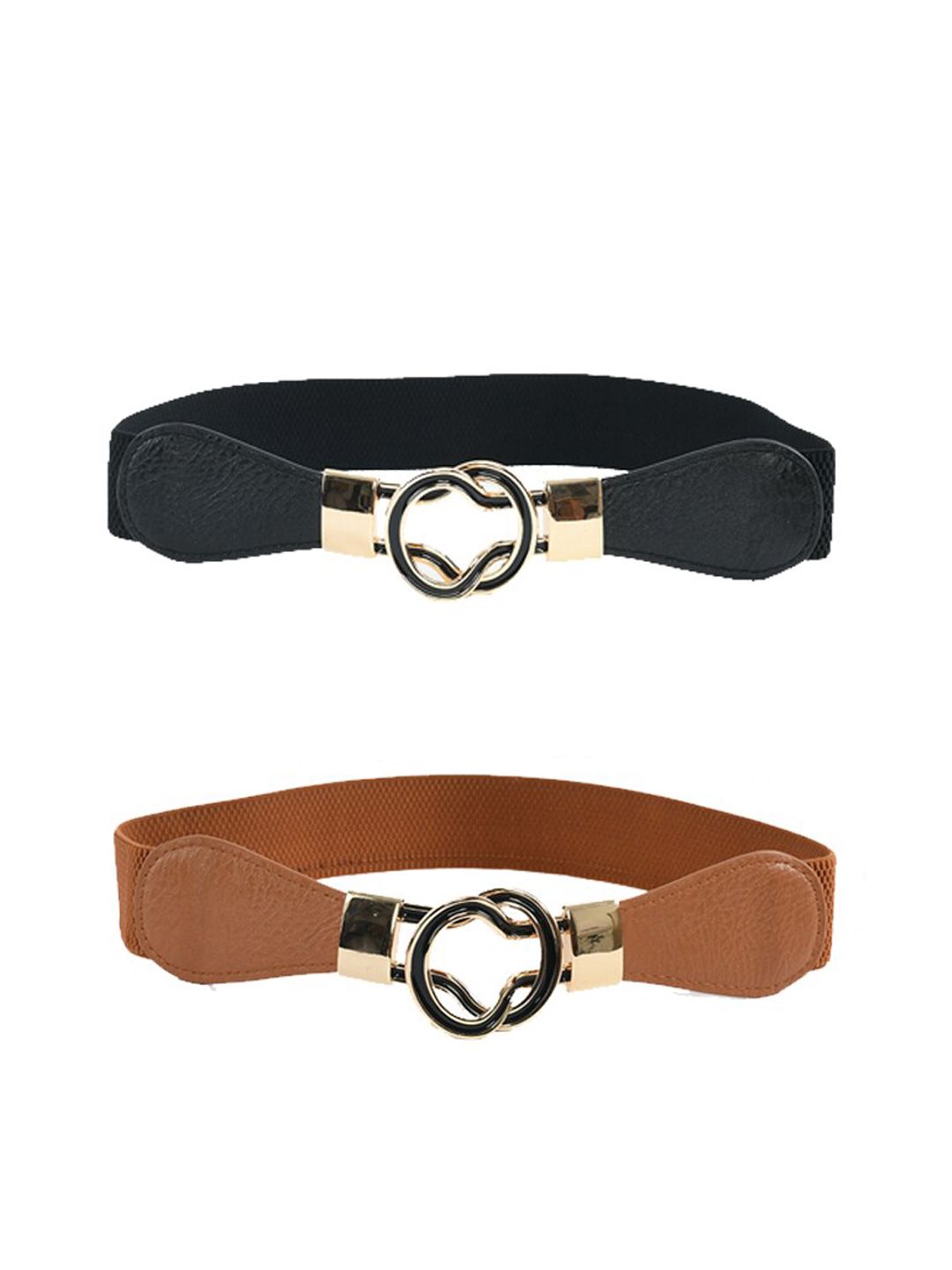 Kastner Women Set Of 2 Black & Brown Belt Price in India