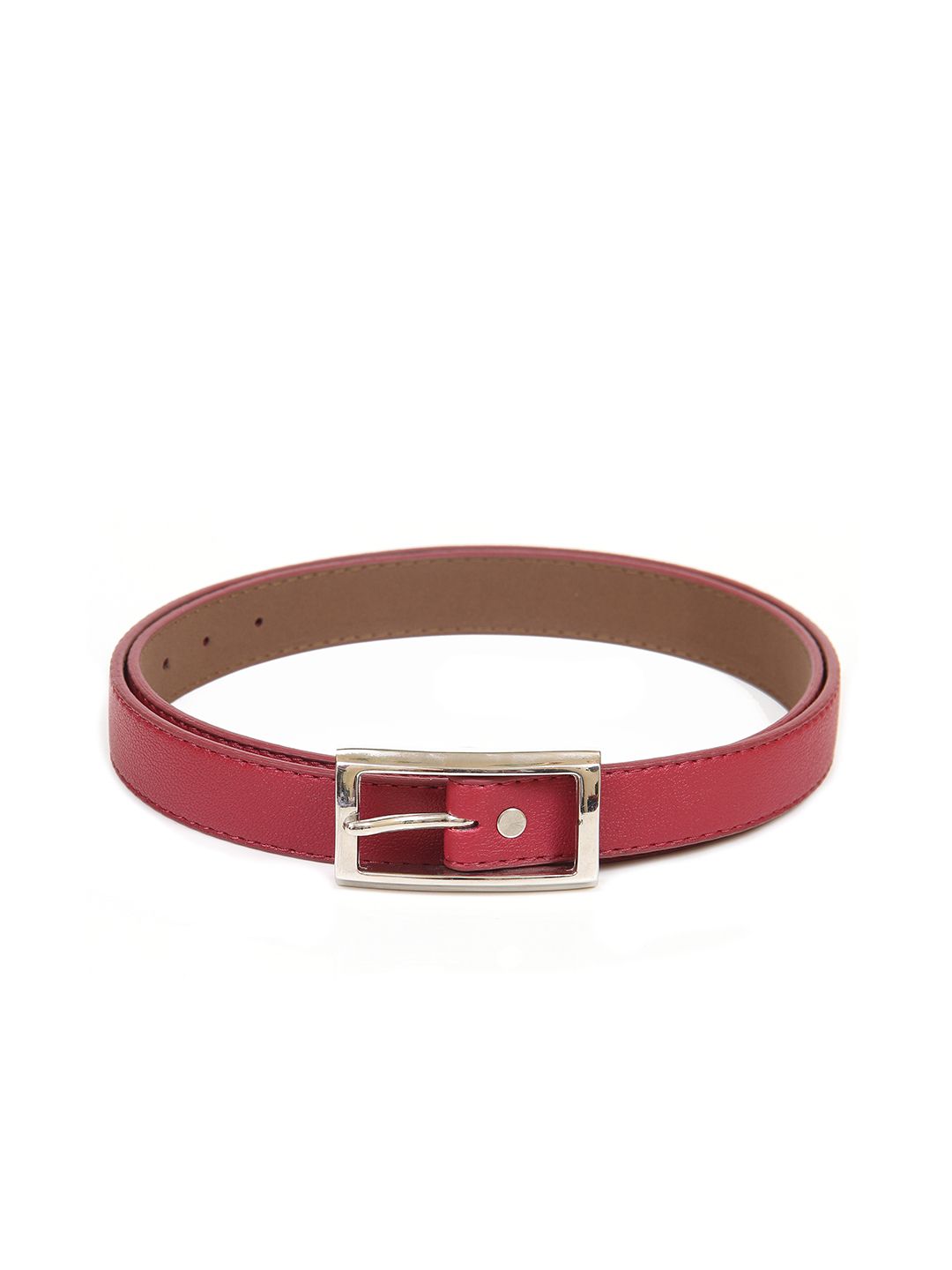 thickskin Women Maroon Textured PU Belt Price in India