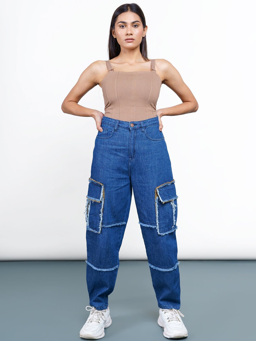 FREAKINS Women Stunning Blue Relaxed Fit Jeans Price in India