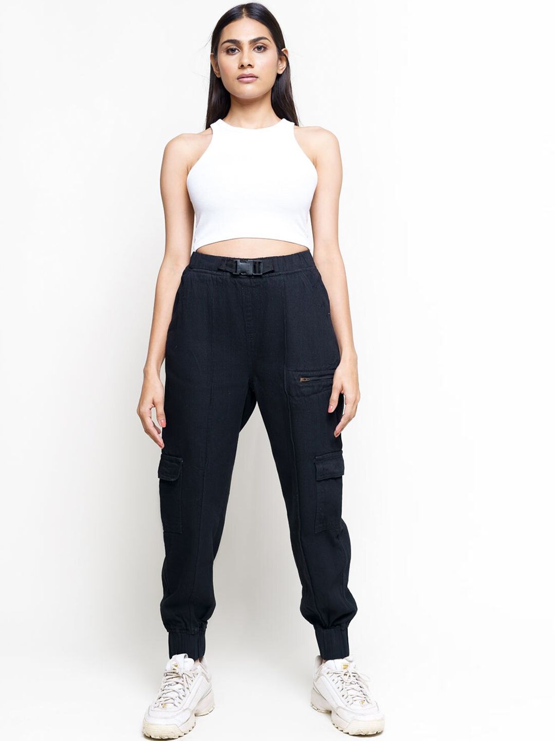 FREAKINS Women Stylish Black Jogger Jeans Price in India