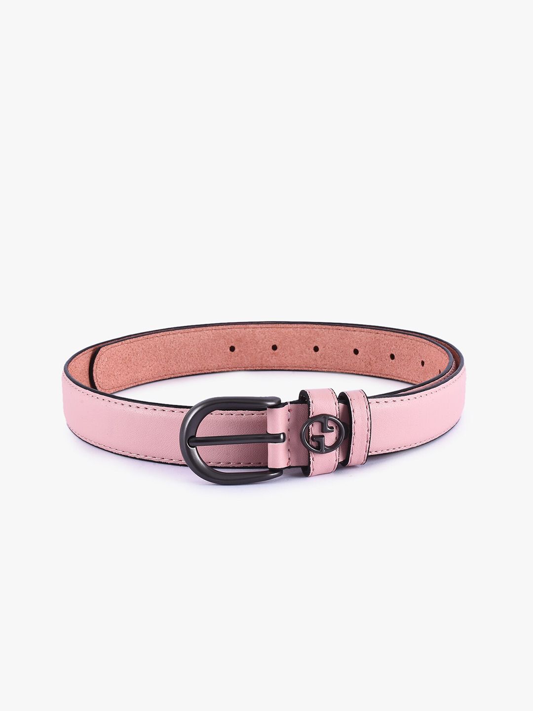 BuckleUp Women Pink Solid Belt Price in India