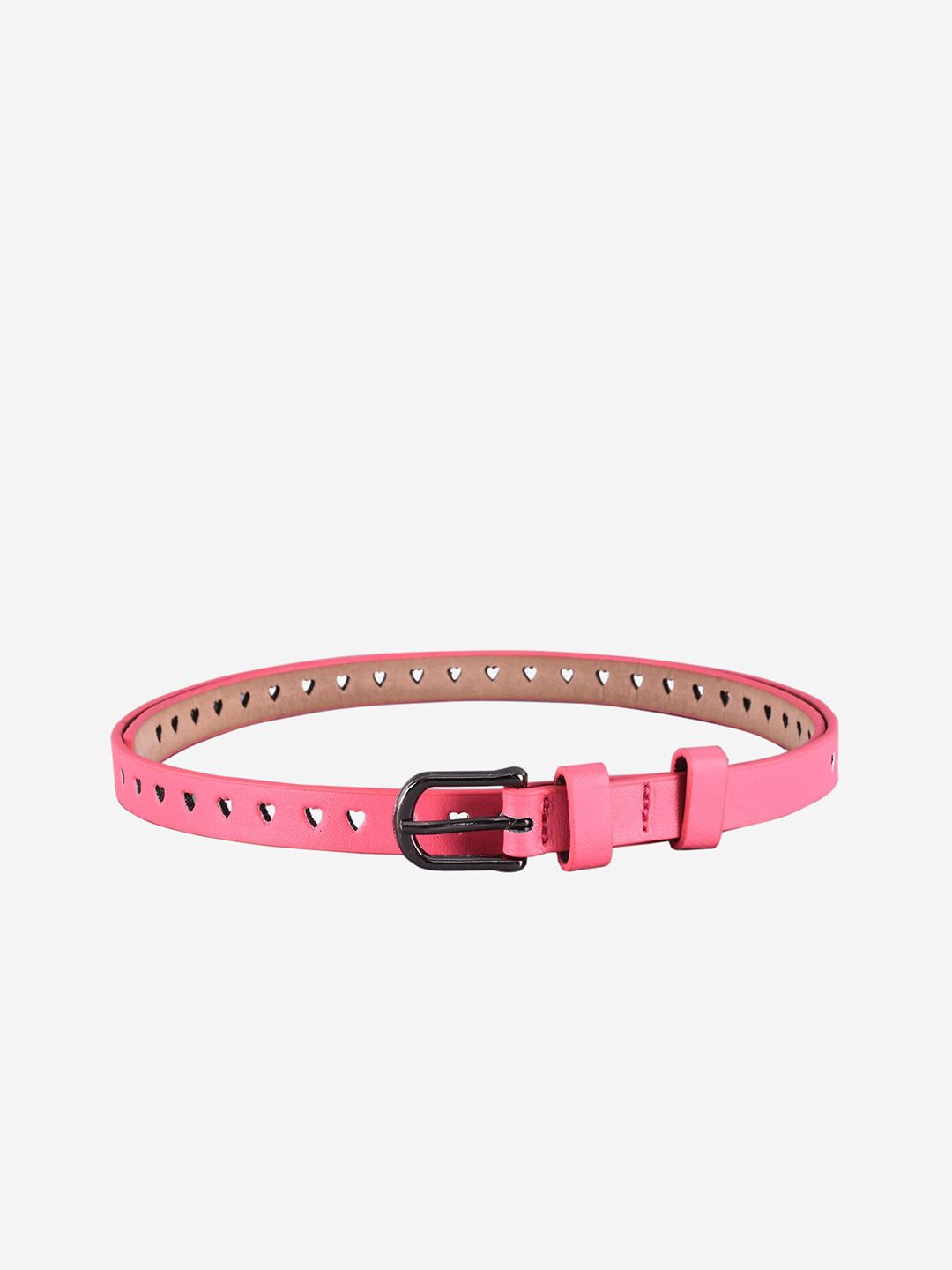 BuckleUp Women Solid Pink Belt Price in India