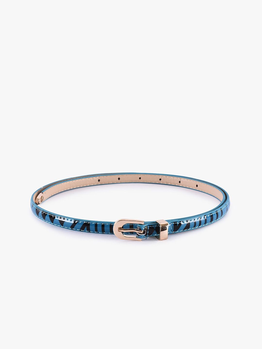 BuckleUp Women Blue Printed Belt Price in India