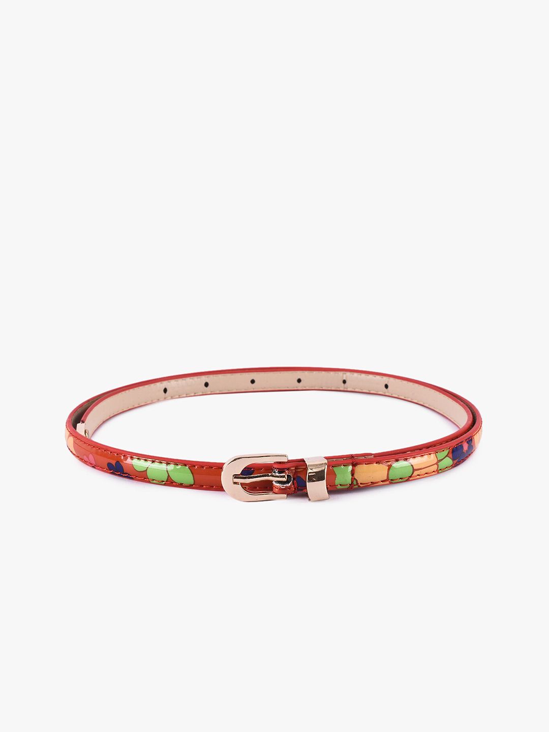 BuckleUp Women Red Printed Belt Price in India