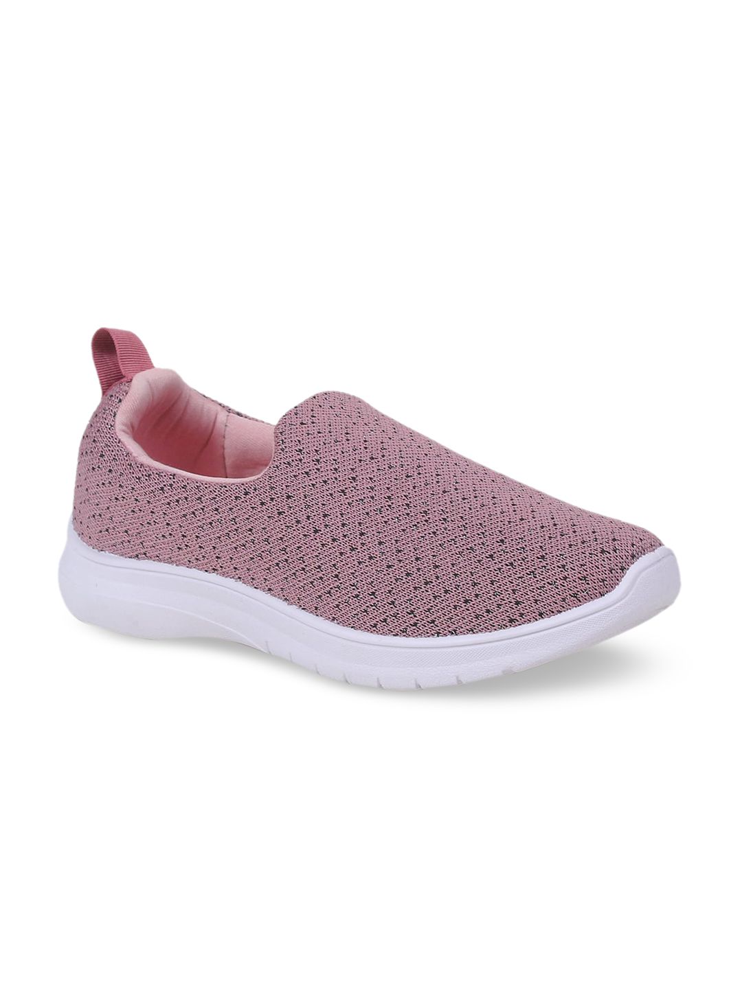 ASIAN Women Mauve Woven Design Slip-On Sneakers