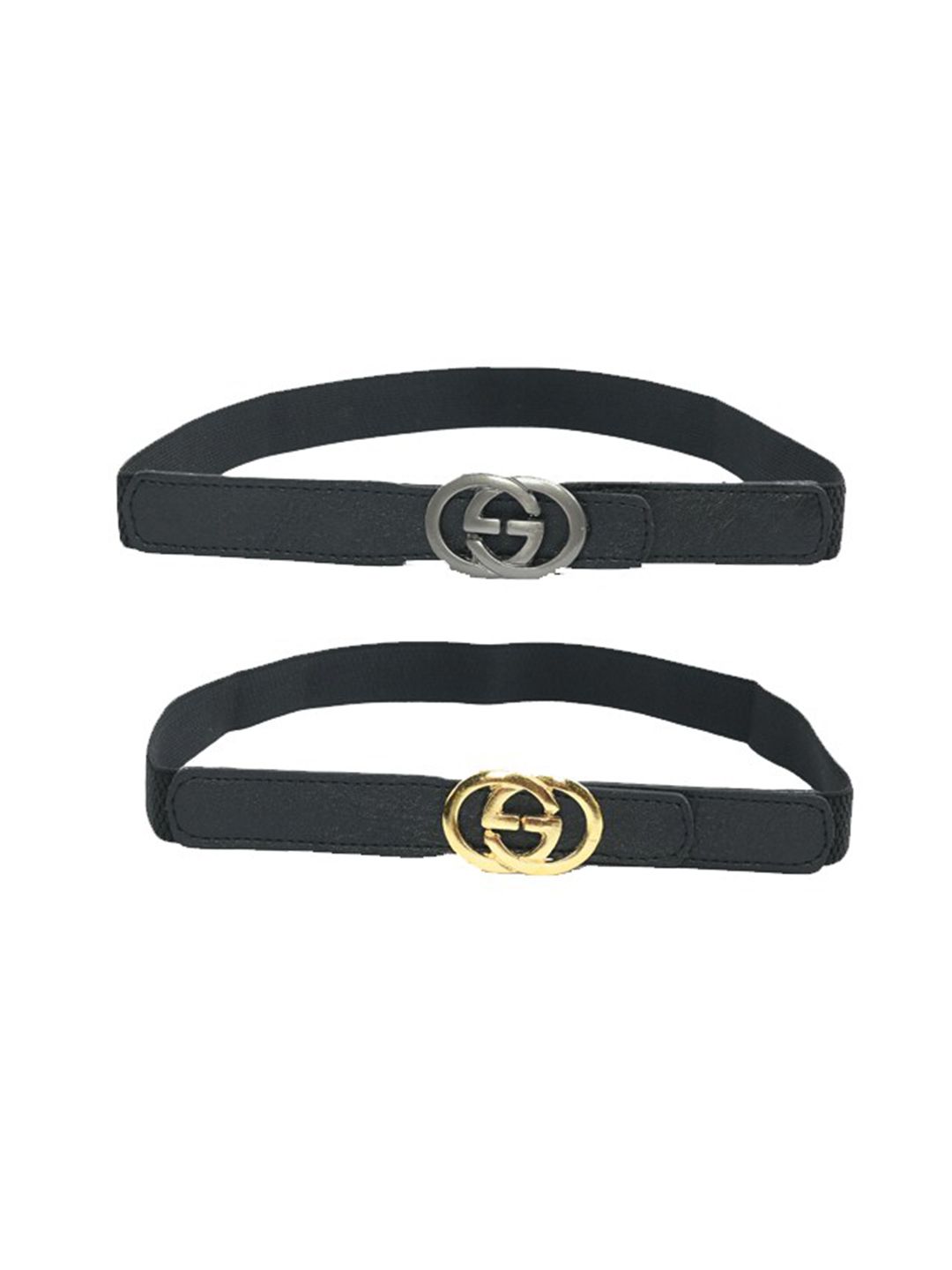 Kastner Women Black Set of 2 Canvas Belt Price in India