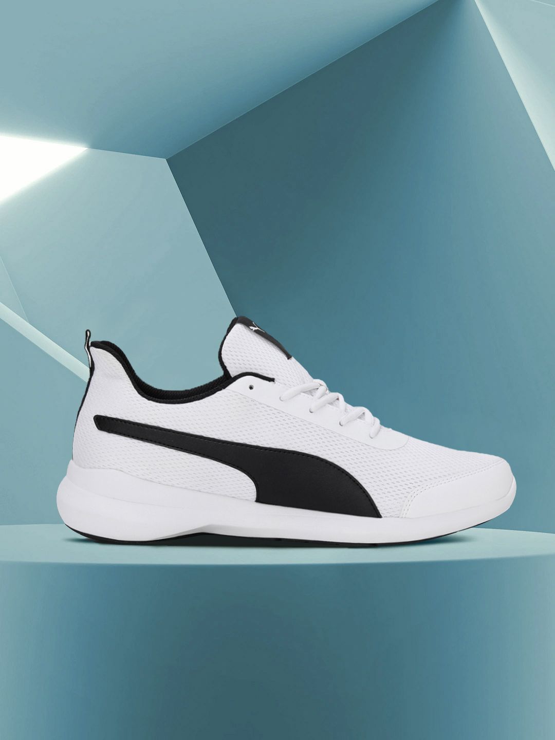 Puma Men White Woven Design City Running Shoes