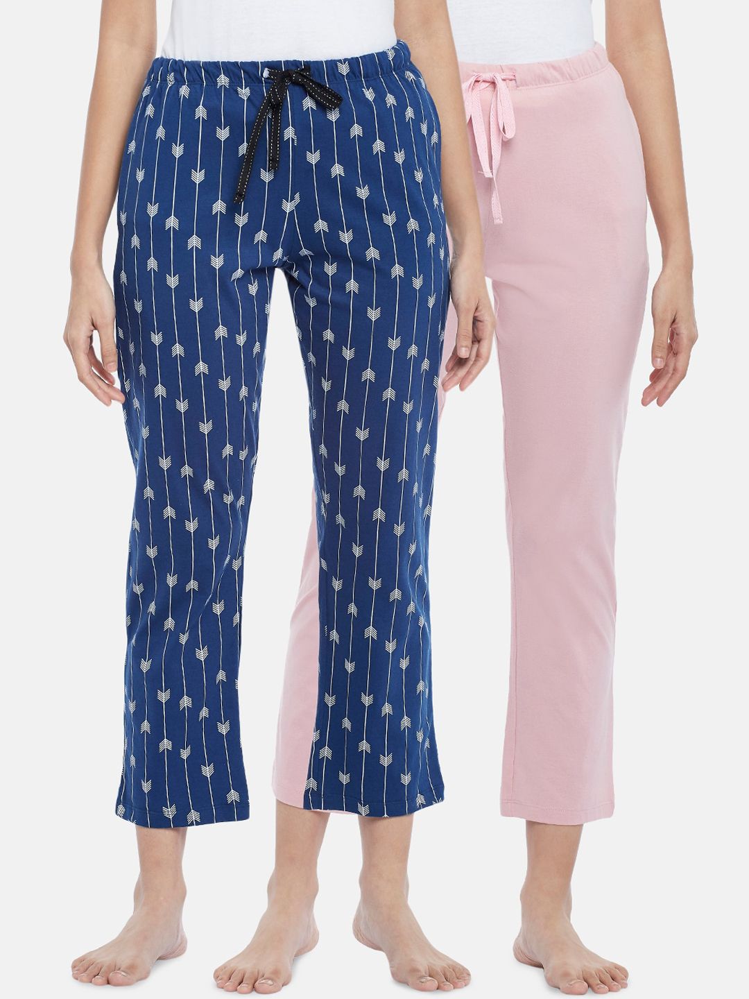 Dreamz by Pantaloons Women Pack of 2 Printed Cotton Lounge Pants Price in India