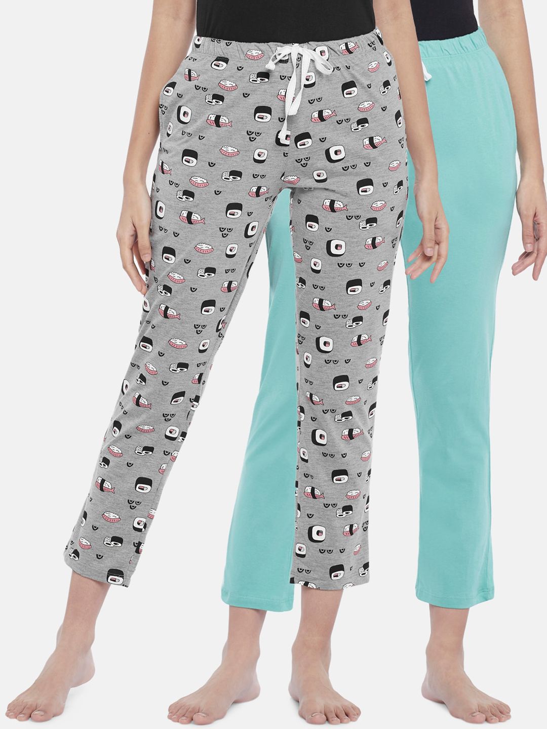 Dreamz by Pantaloons Women Pack Of 2 Printed Cotton Lounge Pants Price in India