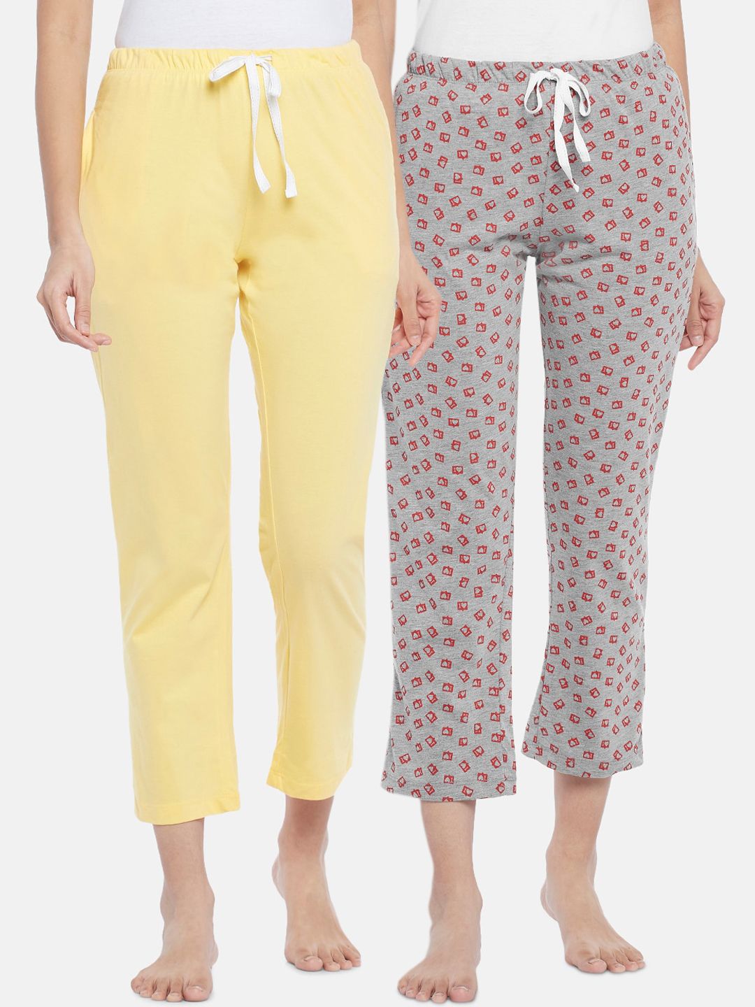 Dreamz by Pantaloons Women Pack of 2 Pure Cotton Lounge Pants Price in India