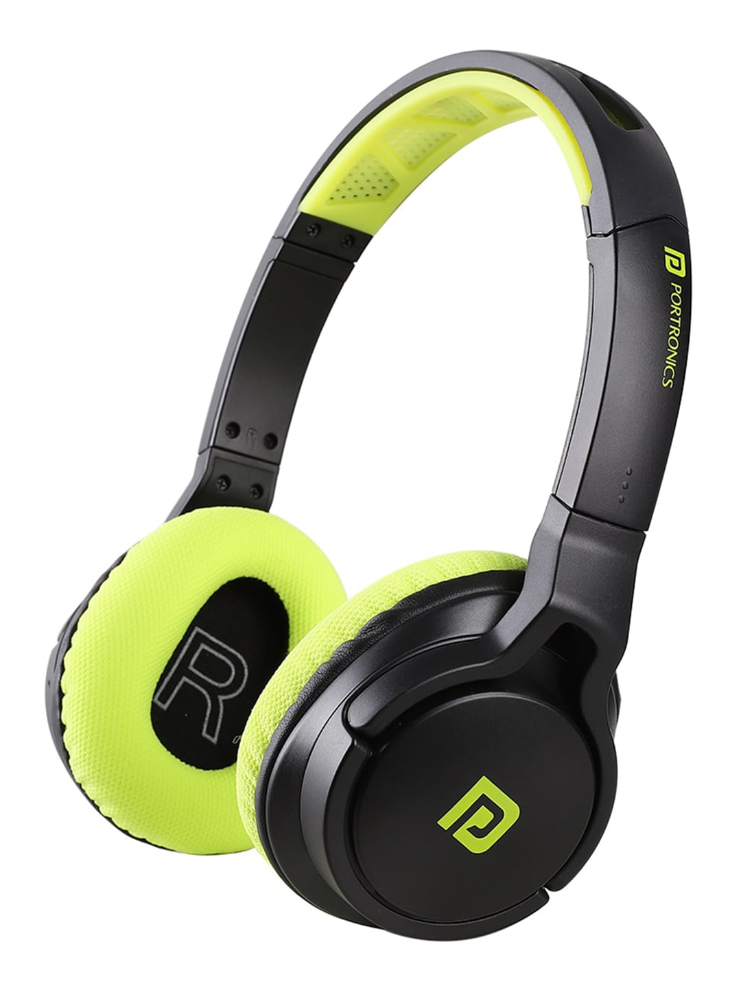 Portronics Green & Black Solid Muffs M1 Wireless Bluetooth Over Ear Headphone Price in India