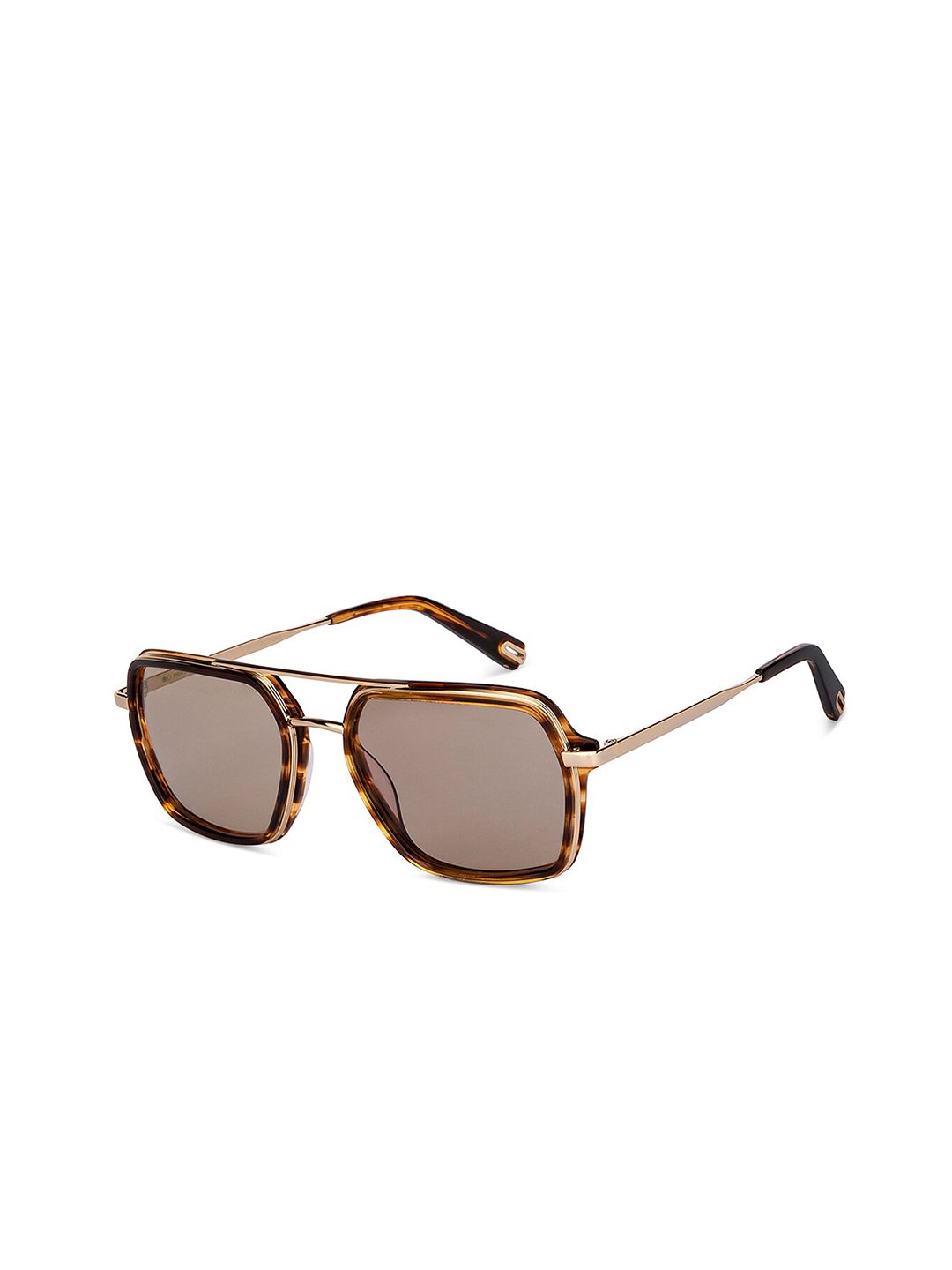 John Jacobs Brown UV Protected Aviator Sunglasses