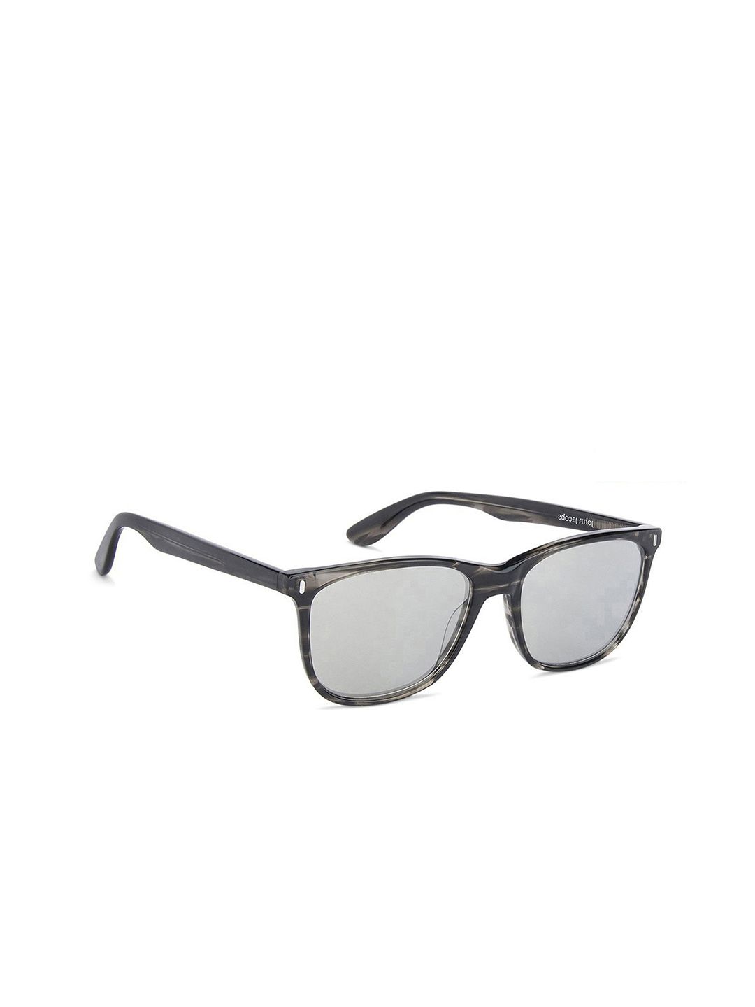 John Jacobs Unisex Grey Lens & Black Wayfarer Sunglasses with UV Protected Lens