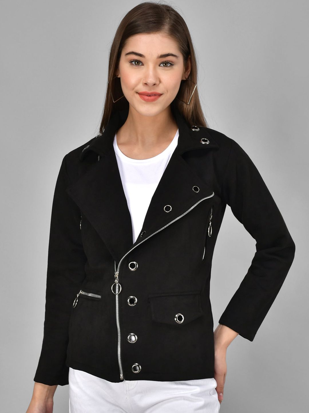Darzi Women Black Tailored Jacket Price in India