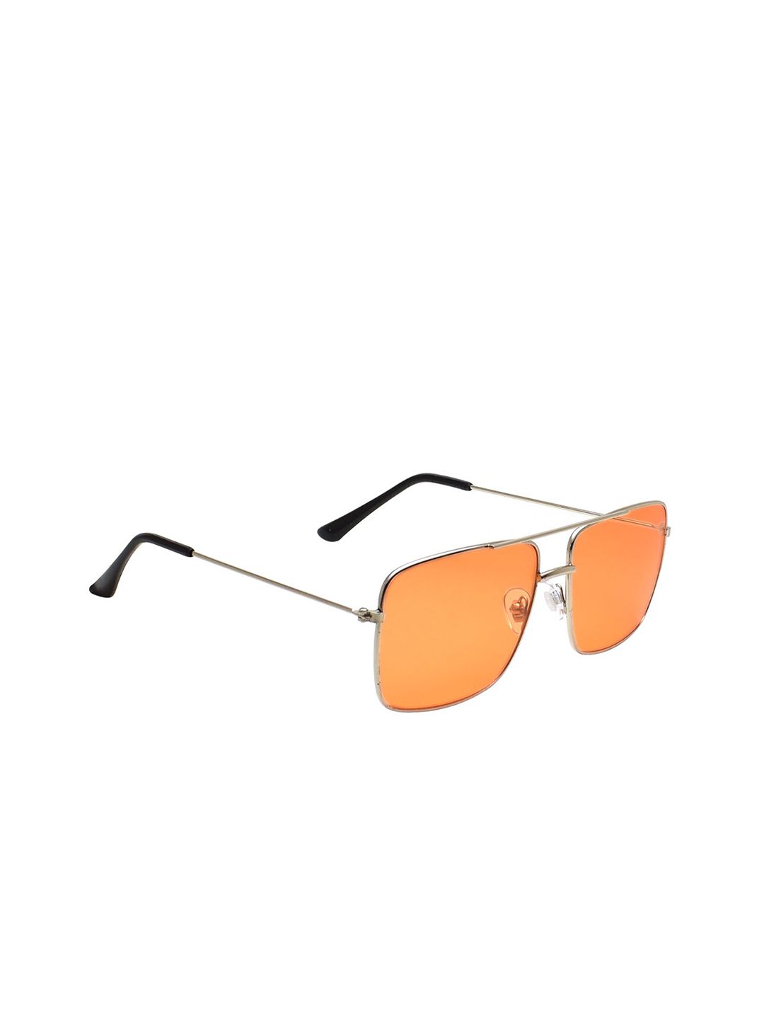 Peter Jones Eyewear Women Orange Lens & Gold-Toned Square Sunglasses ST001OG Price in India