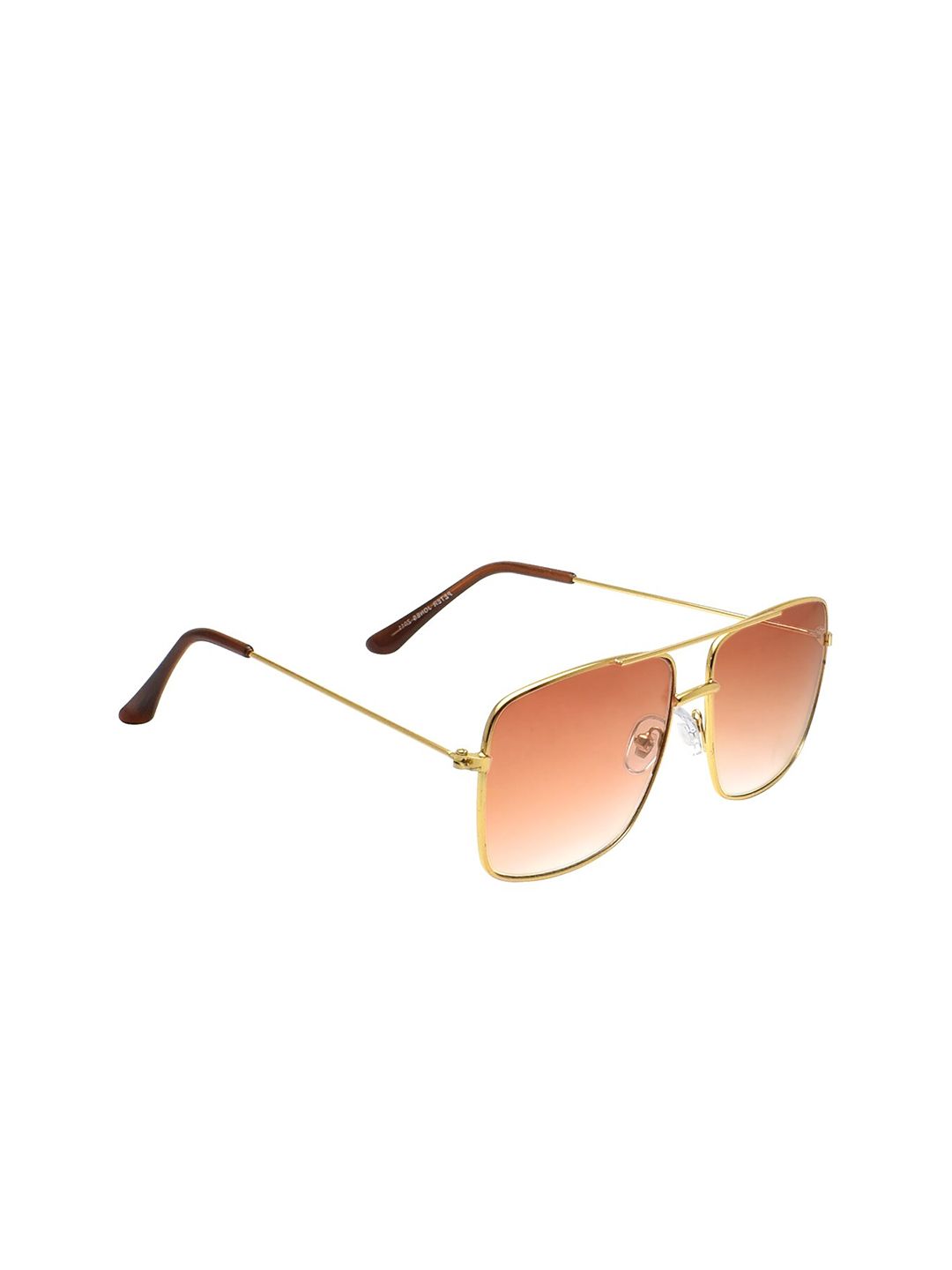 Peter Jones Eyewear Unisex Brown Lens Rectangle Sunglasses with UV Protected Lens G-005BR Price in India