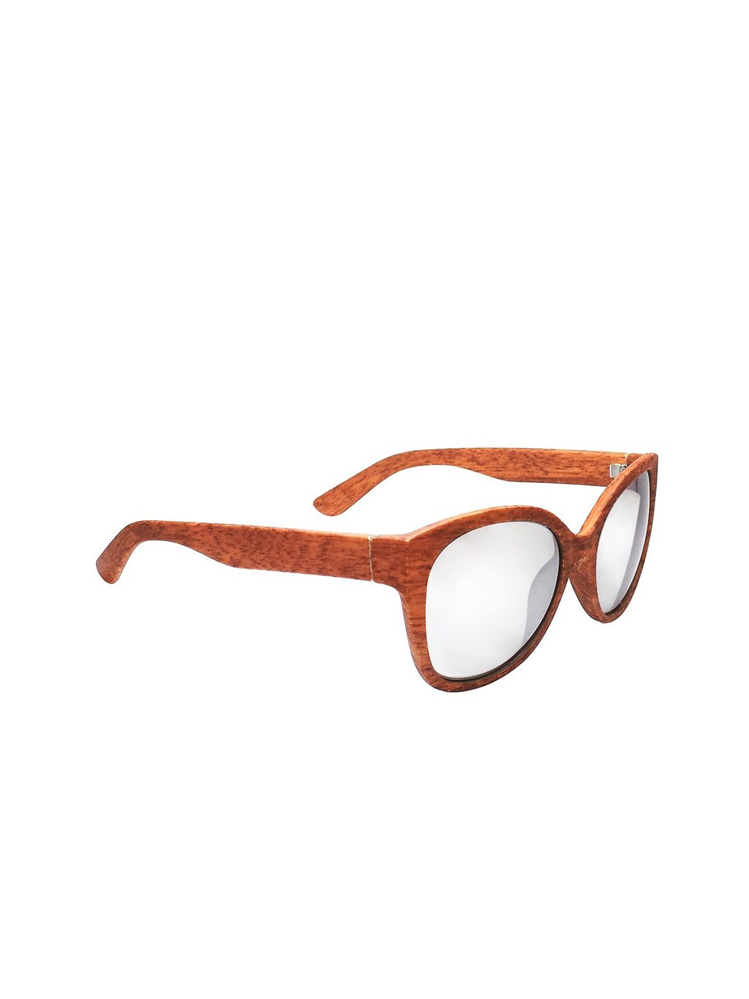 Peter Jones Eyewear Unisex Mirrored Lens & Brown Butterfly Sunglasses with UV Protected Lens Price in India