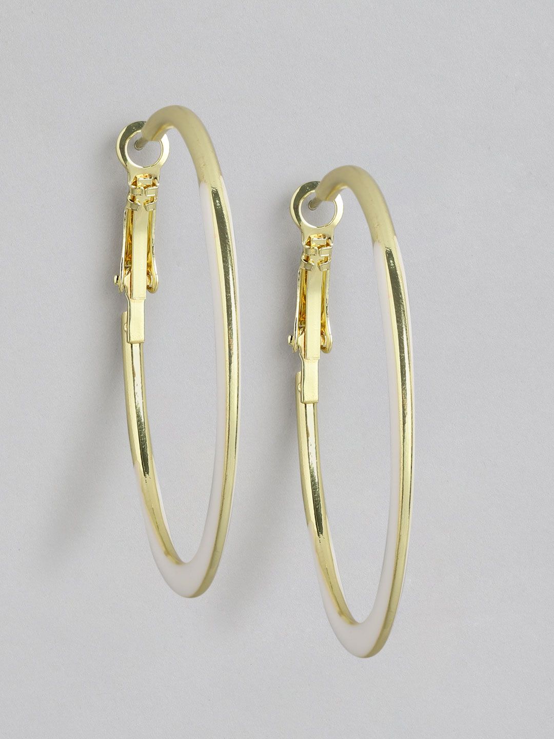 20Dresses Gold-Toned Circular Hoop Earrings Price in India