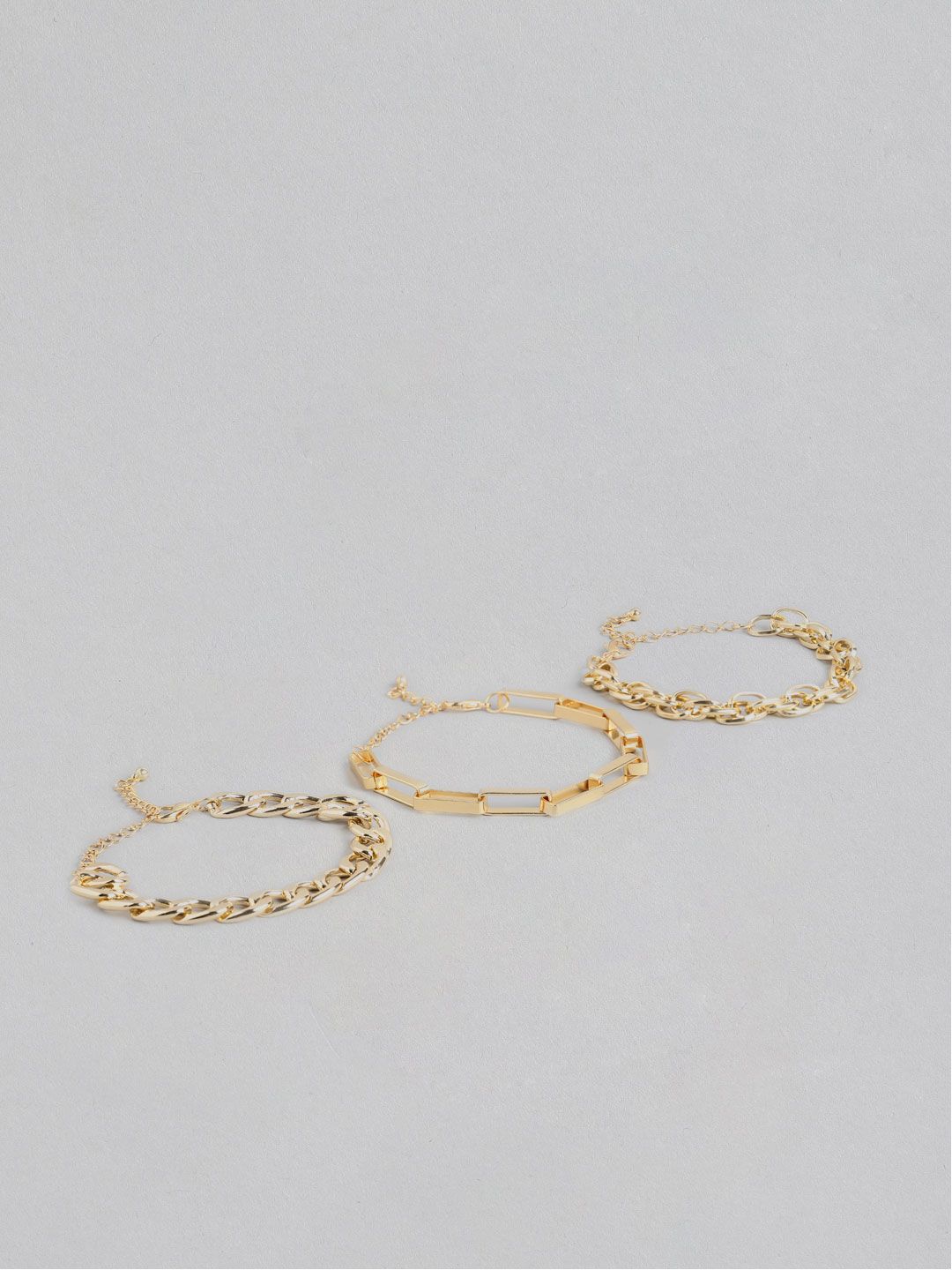 20Dresses Set of 3 Gold-Toned Bracelet Price in India