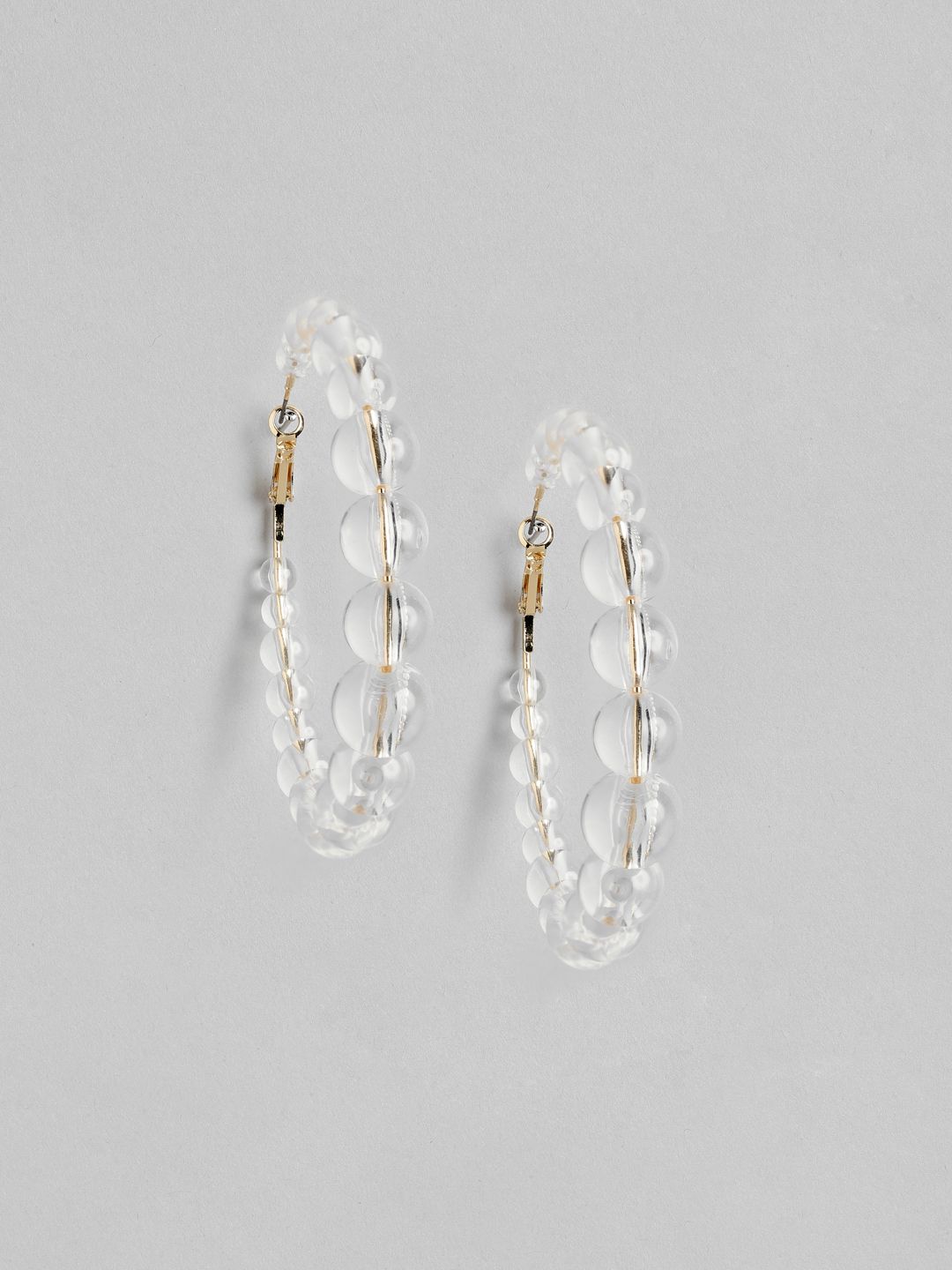 20Dresses White Circular Hoop Earrings Price in India