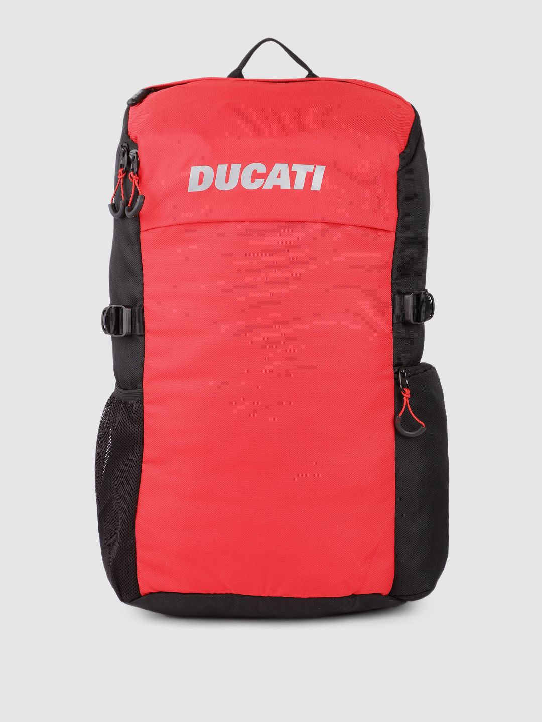 Ducati Unisex Black & Red Backpack with Compression Straps Price in India