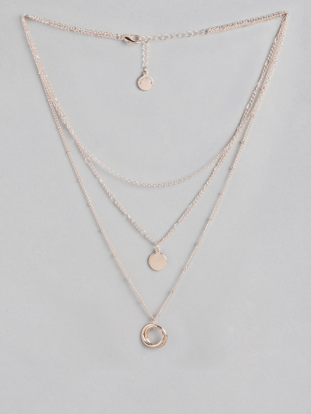 Forever New Rose Gold-Plated Layered Hoop Necklace Price in India