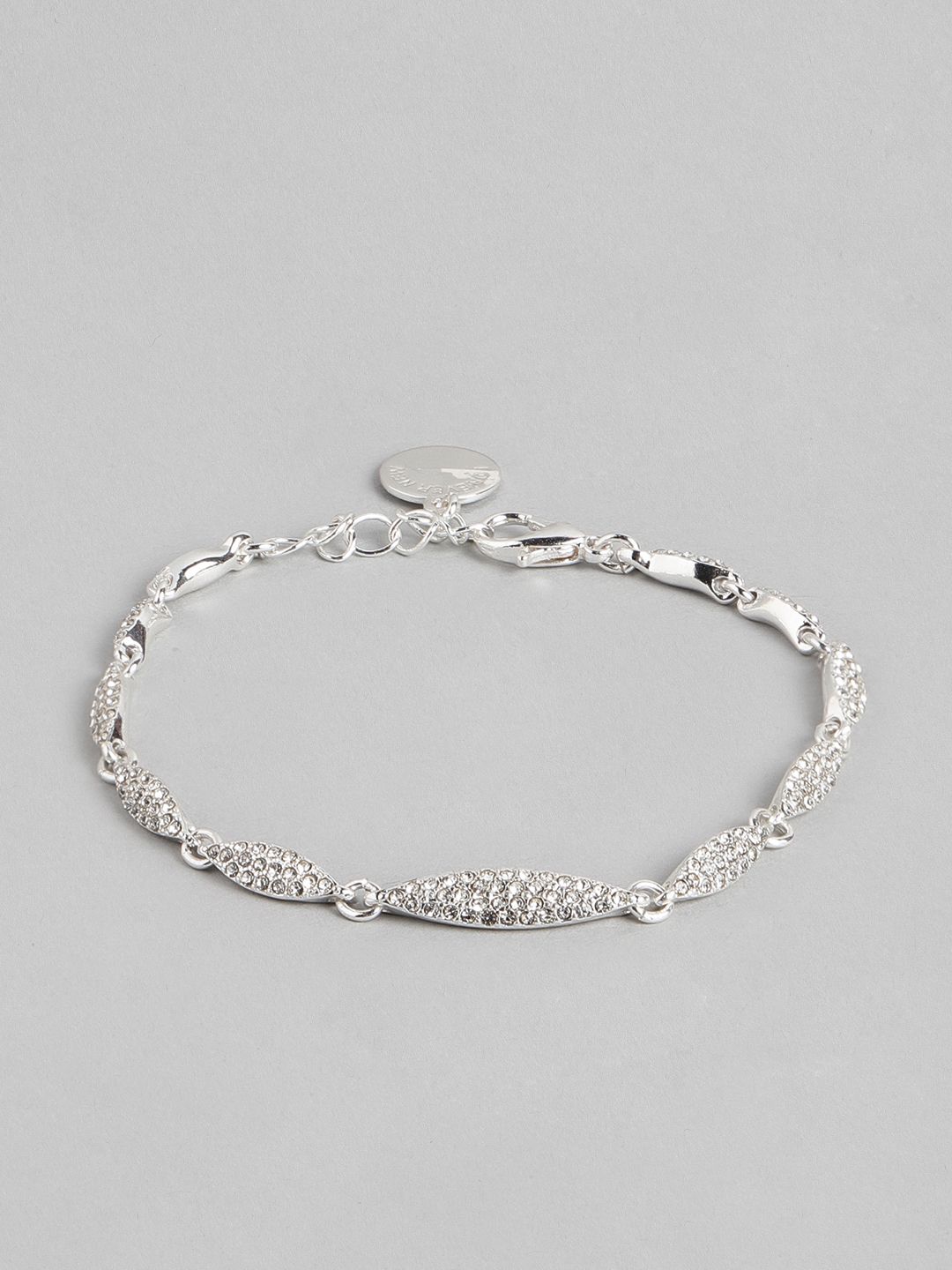 Forever New Women Silver-Toned Silver-Plated Link Bracelet Price in India