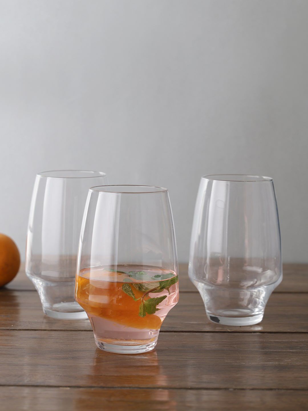 Chef & Sommelier Set Of 4 Transparent Solid Glass Tumblers Price in India