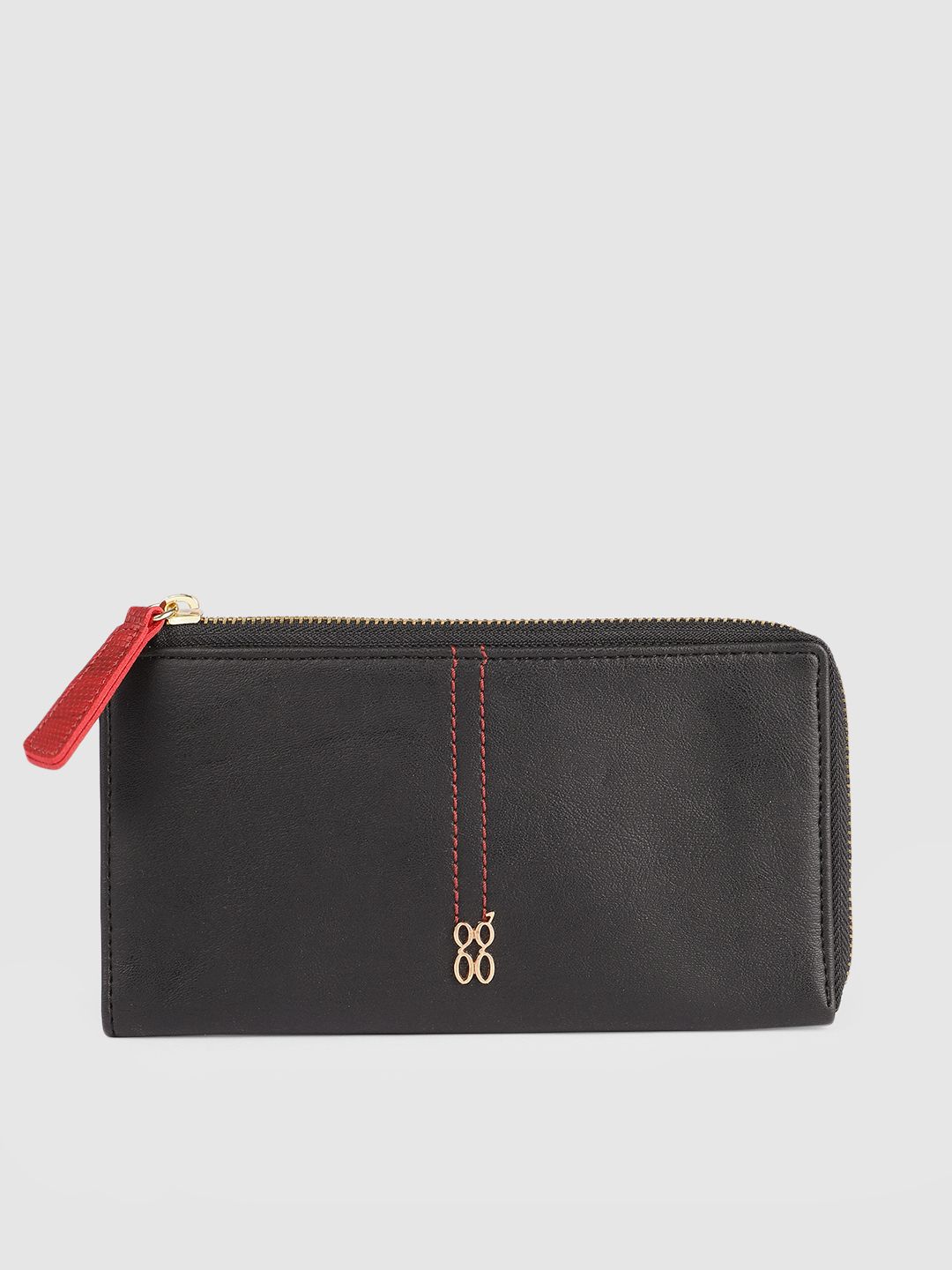 Baggit Women Black Zip Around Wallet Price in India