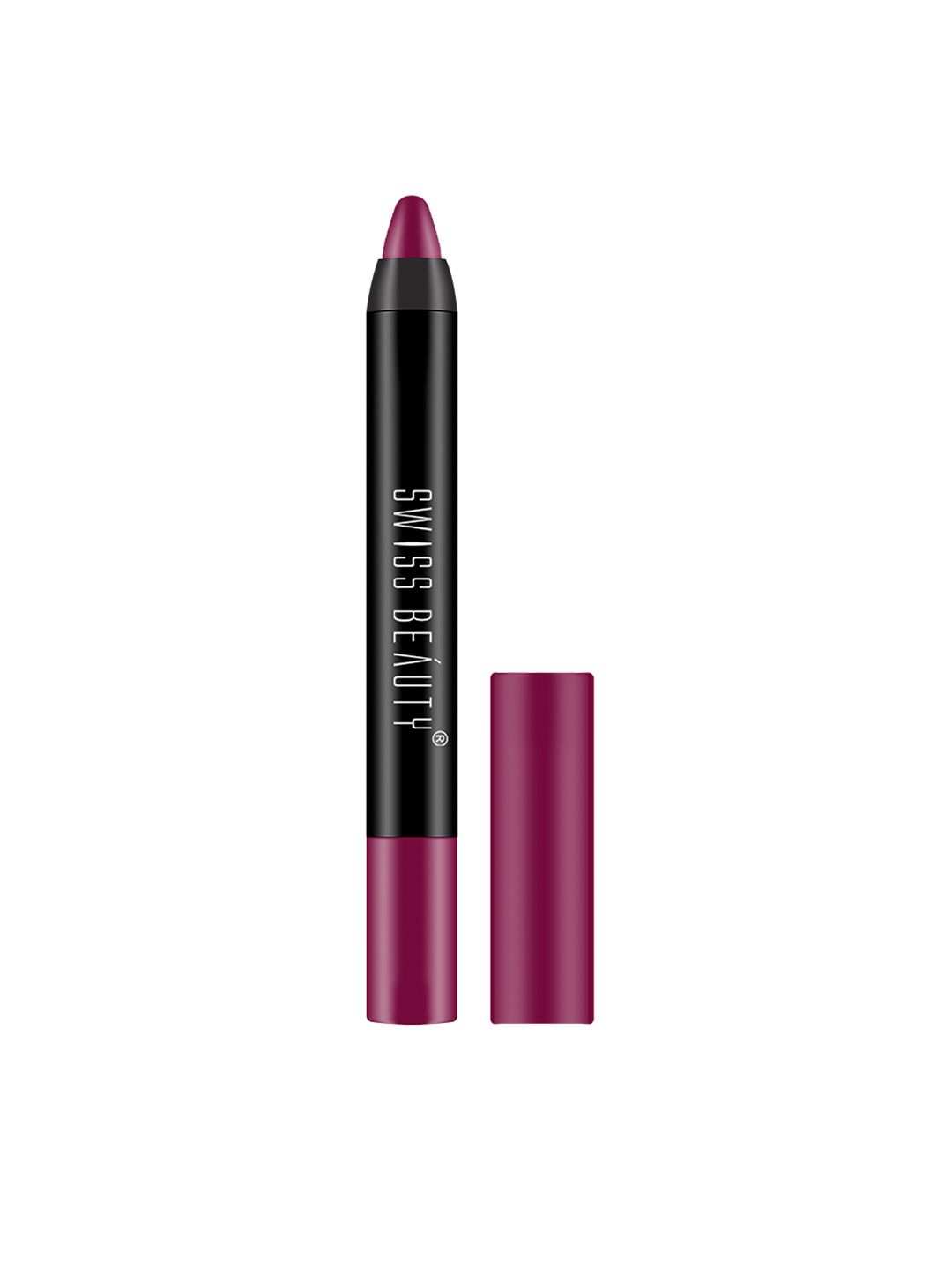 SWISS BEAUTY Non Transfer Matte Crayon Lipstick 3.5 g - Burgundy