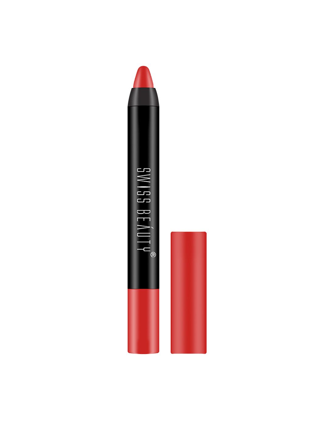 SWISS BEAUTY Non Transfer Matte Crayon Lipstick 3.5 g - Red Flag