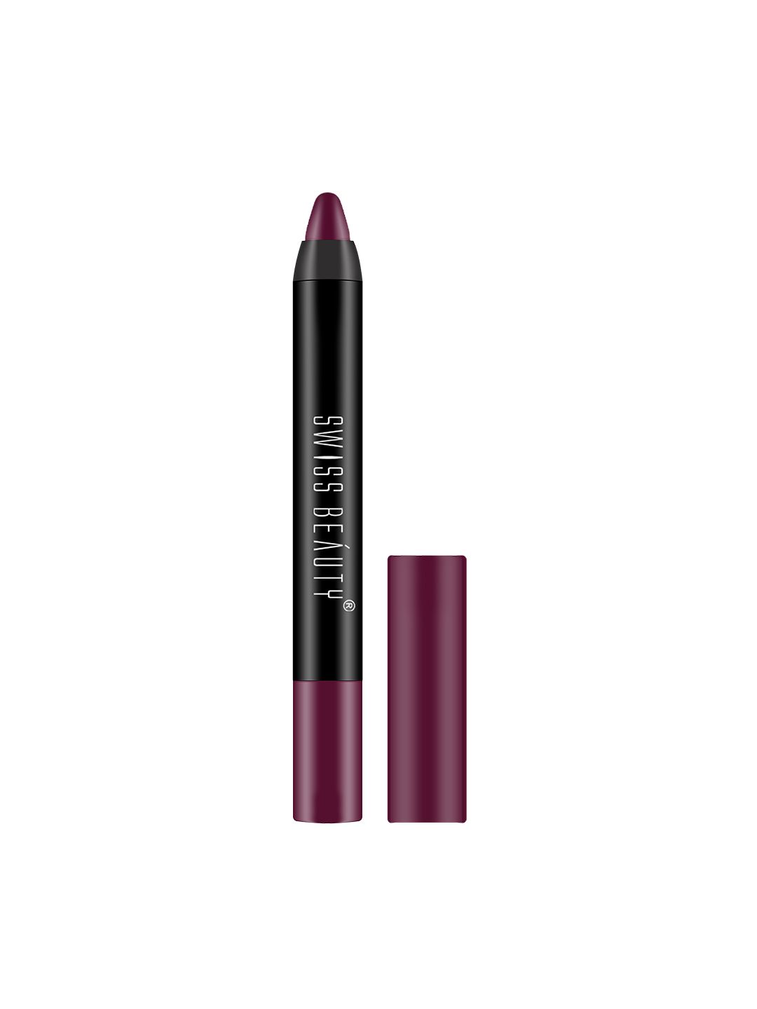 SWISS BEAUTY Non Transfer Matte Crayon Lipstick - Plum House