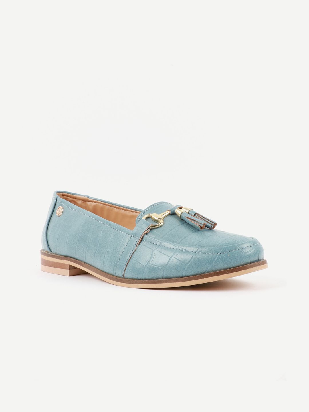 Carlton London Women Blue Textured Lightweight Loafers Price in India